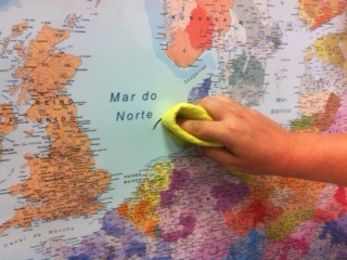Apagar no mapa plastificado Veleda
