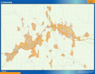 Mapa Cordoba Mexico de parede