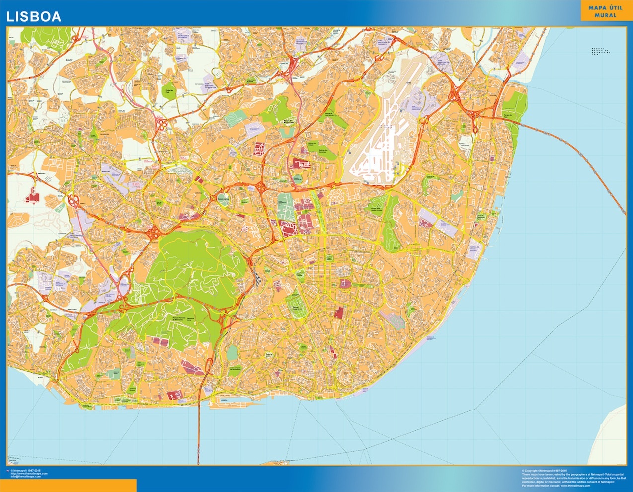 Mapa do Distrito de Lisboa, Portugal