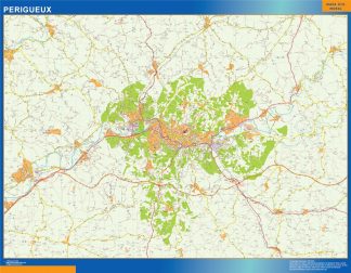 Mapa Perigueux França de parede