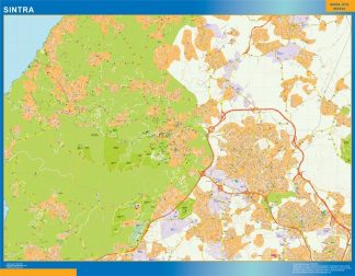 Mapa Setubal Portugal de parede