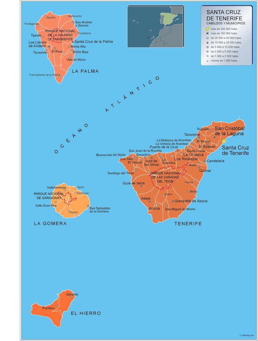 Mapa Espanha de parede